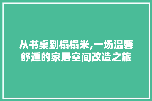 从书桌到榻榻米,一场温馨舒适的家居空间改造之旅
