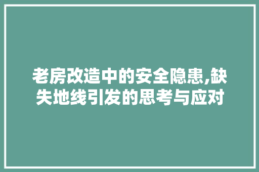 老房改造中的安全隐患,缺失地线引发的思考与应对