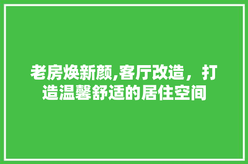 老房焕新颜,客厅改造，打造温馨舒适的居住空间