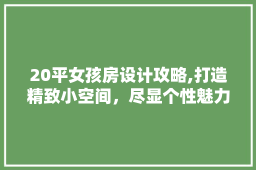 20平女孩房设计攻略,打造精致小空间，尽显个性魅力