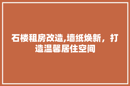 石楼租房改造,墙纸焕新，打造温馨居住空间