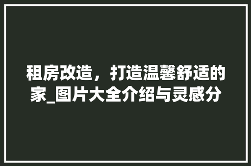 租房改造，打造温馨舒适的家_图片大全介绍与灵感分享