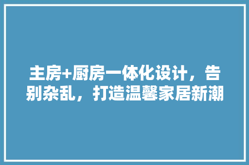 主房+厨房一体化设计，告别杂乱，打造温馨家居新潮流！