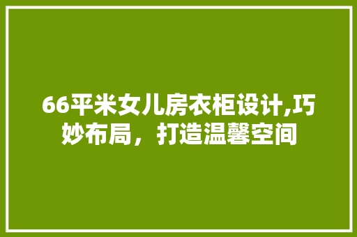 66平米女儿房衣柜设计,巧妙布局，打造温馨空间