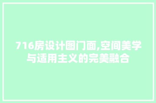 716房设计图门面,空间美学与适用主义的完美融合