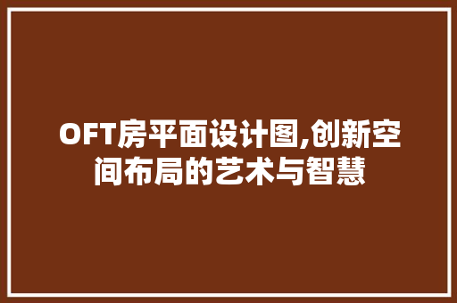 OFT房平面设计图,创新空间布局的艺术与智慧