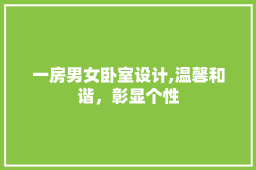 一房男女卧室设计,温馨和谐，彰显个性