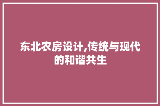 东北农房设计,传统与现代的和谐共生