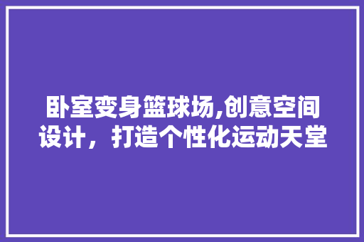 卧室变身篮球场,创意空间设计，打造个性化运动天堂