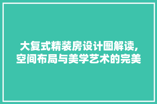 大复式精装房设计图解读,空间布局与美学艺术的完美融合