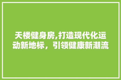 天楼健身房,打造现代化运动新地标，引领健康新潮流