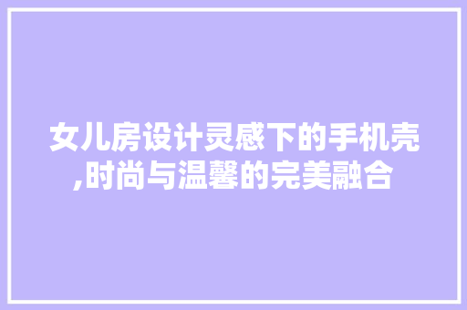 女儿房设计灵感下的手机壳,时尚与温馨的完美融合