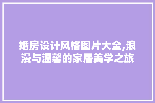 婚房设计风格图片大全,浪漫与温馨的家居美学之旅