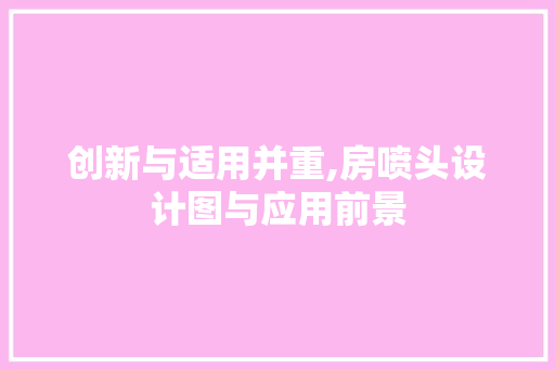 创新与适用并重,房喷头设计图与应用前景