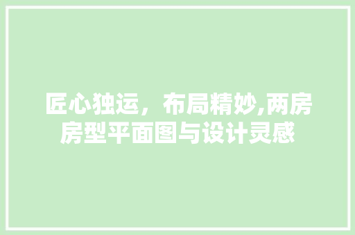 匠心独运，布局精妙,两房房型平面图与设计灵感