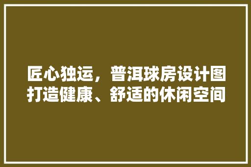 匠心独运，普洱球房设计图打造健康、舒适的休闲空间