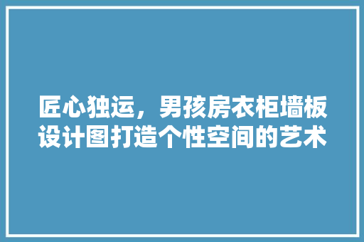 匠心独运，男孩房衣柜墙板设计图打造个性空间的艺术之旅