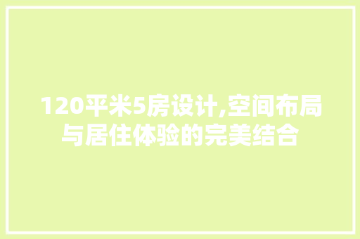 120平米5房设计,空间布局与居住体验的完美结合