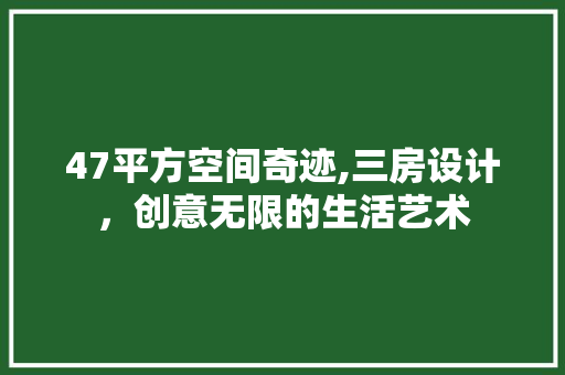 47平方空间奇迹,三房设计，创意无限的生活艺术