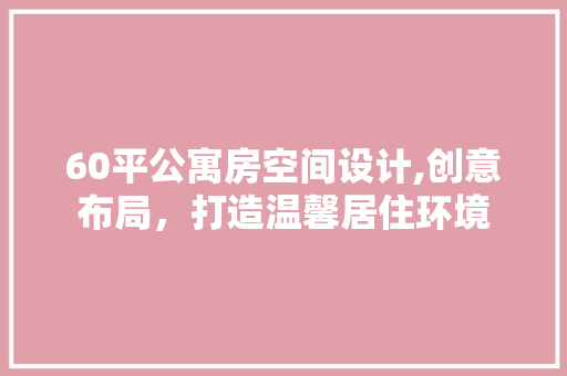 60平公寓房空间设计,创意布局，打造温馨居住环境