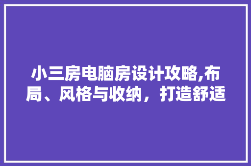 小三房电脑房设计攻略,布局、风格与收纳，打造舒适高效工作空间
