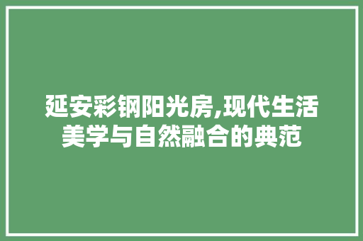 延安彩钢阳光房,现代生活美学与自然融合的典范