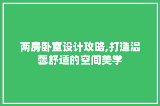 两房卧室设计攻略,打造温馨舒适的空间美学