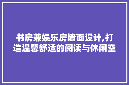 书房兼娱乐房墙面设计,打造温馨舒适的阅读与休闲空间