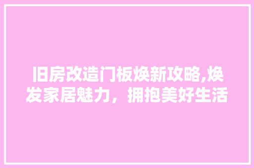 旧房改造门板焕新攻略,焕发家居魅力，拥抱美好生活