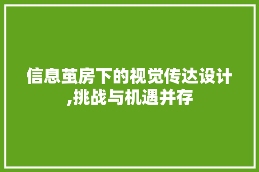 信息茧房下的视觉传达设计,挑战与机遇并存
