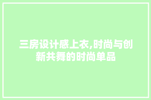 三房设计感上衣,时尚与创新共舞的时尚单品