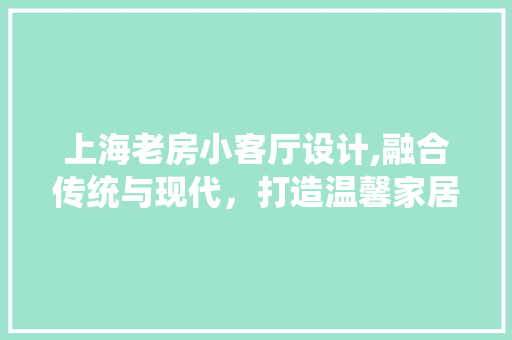 上海老房小客厅设计,融合传统与现代，打造温馨家居空间