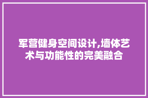 军营健身空间设计,墙体艺术与功能性的完美融合