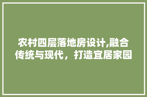 农村四层落地房设计,融合传统与现代，打造宜居家园