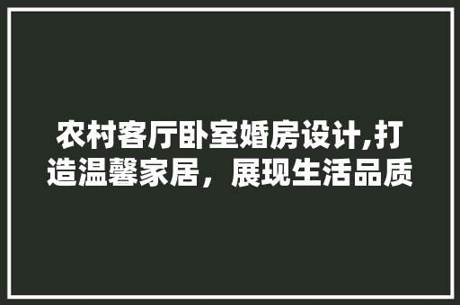 农村客厅卧室婚房设计,打造温馨家居，展现生活品质
