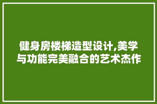 健身房楼梯造型设计,美学与功能完美融合的艺术杰作