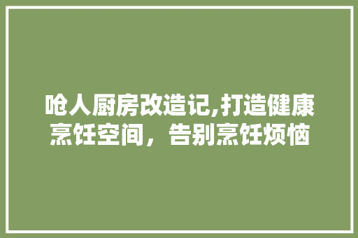 呛人厨房改造记,打造健康烹饪空间，告别烹饪烦恼