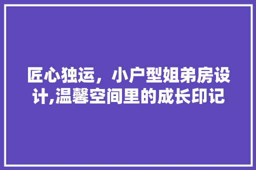 匠心独运，小户型姐弟房设计,温馨空间里的成长印记