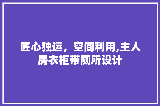 匠心独运，空间利用,主人房衣柜带厕所设计