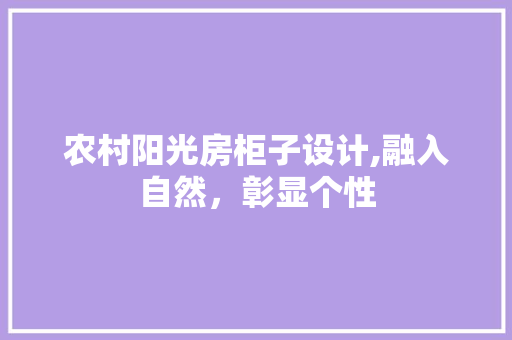 农村阳光房柜子设计,融入自然，彰显个性