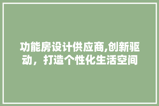 功能房设计供应商,创新驱动，打造个性化生活空间