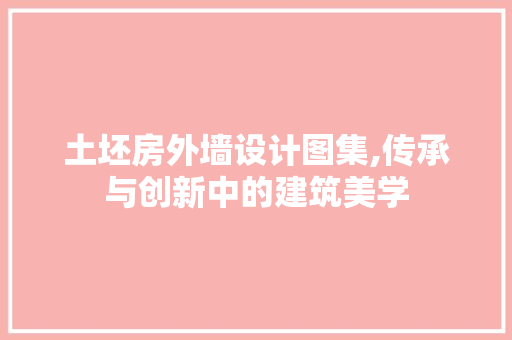 土坯房外墙设计图集,传承与创新中的建筑美学