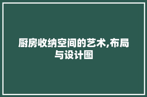 厨房收纳空间的艺术,布局与设计图