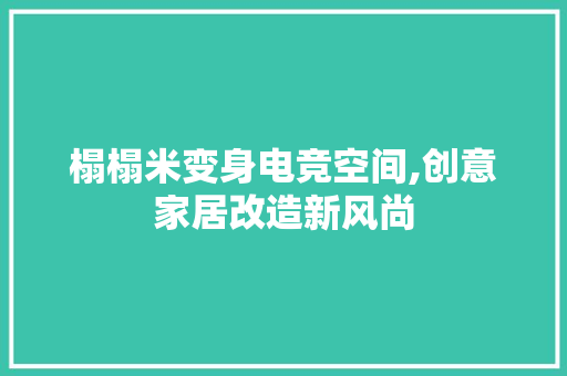 榻榻米变身电竞空间,创意家居改造新风尚