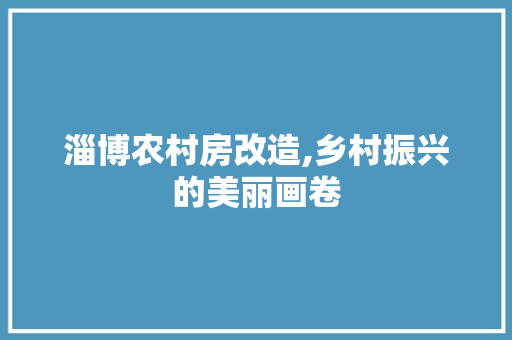 淄博农村房改造,乡村振兴的美丽画卷