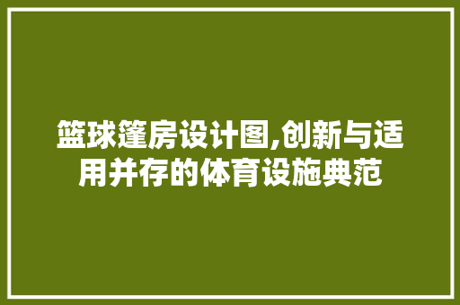 篮球篷房设计图,创新与适用并存的体育设施典范