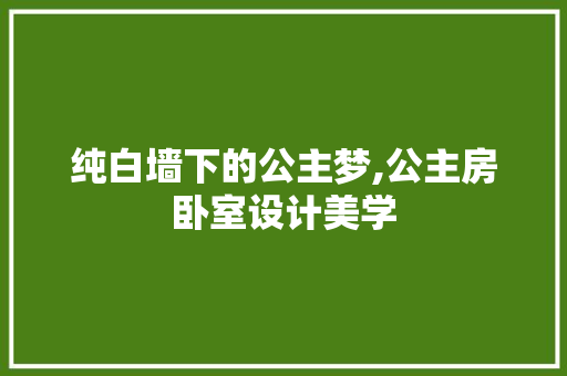 纯白墙下的公主梦,公主房卧室设计美学