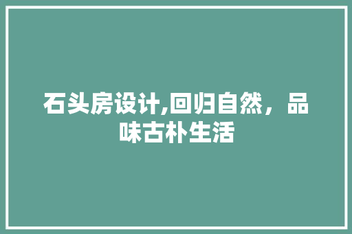 石头房设计,回归自然，品味古朴生活