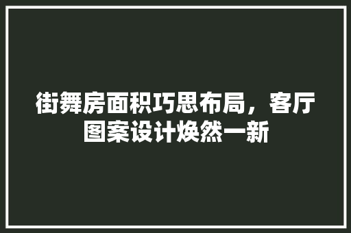 街舞房面积巧思布局，客厅图案设计焕然一新
