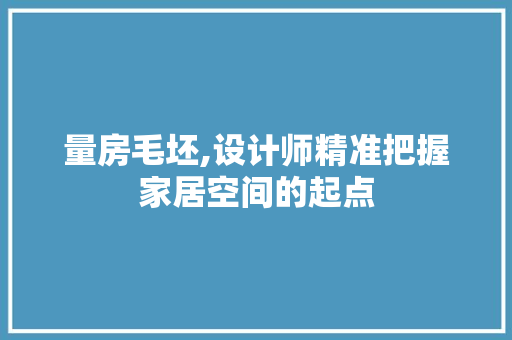 量房毛坯,设计师精准把握家居空间的起点